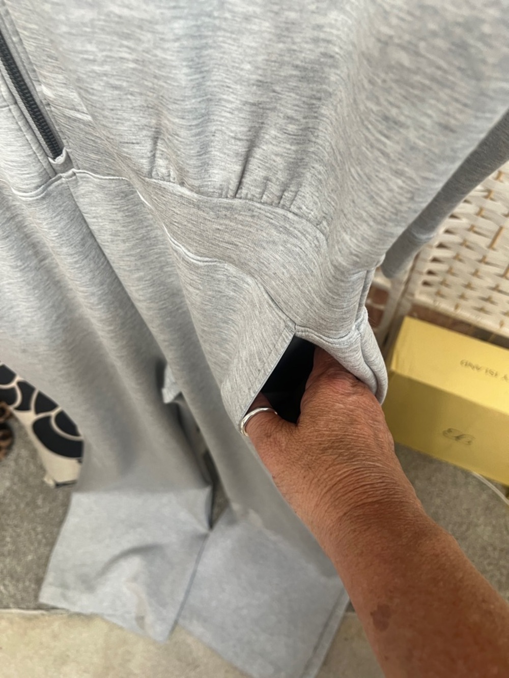 SPANX Light Gray Full-Zip Jumpsuit - Picture 5 of 11